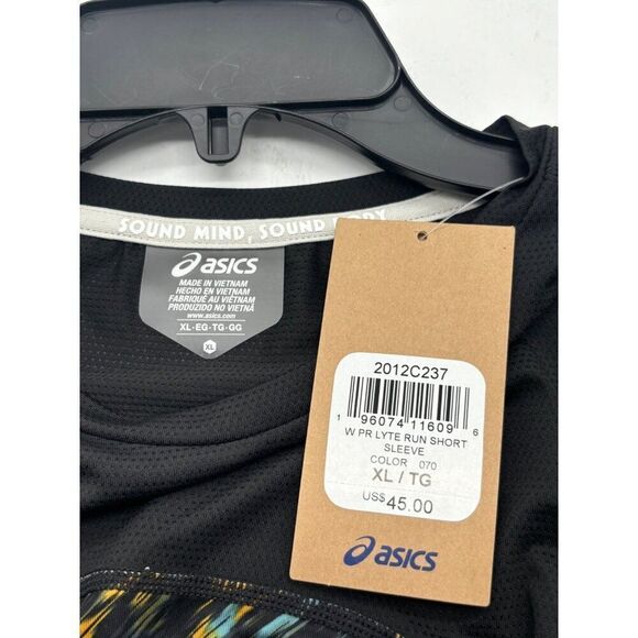 ASICS Women's PR Lyte Run Short Sleeve Top, Night Shade/ Sage Print - Picture 9 of 13